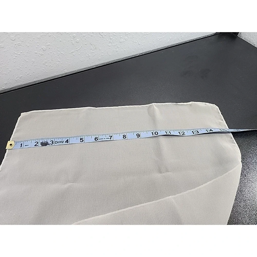 Vintage 50s-70's Glentex Sheer Gray Polyester Rectangle Scarf  Mod, - Picture 3 of 4